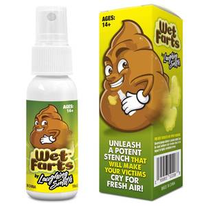 lot 25921 image: Laughing Smith - Wet Farts - Potent Stink Spray - Extra Strong Stink - Hilarious Gag Gifts & Pranks for Adults or Kids - Prank Stink Stuff - Non Toxic - Smells Like Really Bad Gas - Retail $14