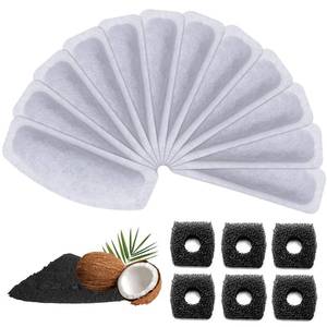 lot 25927 image: Cat Water Fountain Filters for ORSDA D60 100oz3L Pet Fountain, 12PCS Replacement Carbon Filters with Triple Filtration System, 6PCS Pump Filters - Retail $17