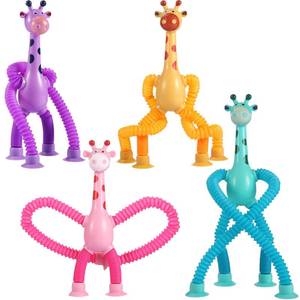 lot 25941 image: Easter Basket Stuffers for Toddler Kids ,Pop Tubes Giraffe Travel Toys 4Pcs, Airplane Car Travel Activities for Toddlers, Suction Cup Sensory Fidget Toy, Fun Screen-Free Activity for Boy & Girl - Retail $8
