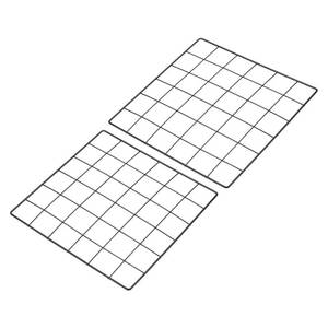 lot 25943 image: 12x12 Wire Grid Panel, 2 Pack Board Photo Pictures Memo Display Grid Panels Hanging Organizer Wall Decorative Panel for Home Office Wedding, Black - Retail $11