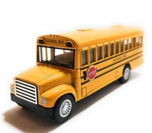 lot 25944 image: Yellow School Bus 5 Die Cast Metal Model Toy Car - Retail $9