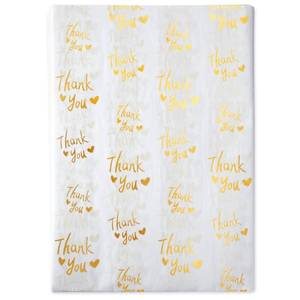 lot 25954 image: Gold Thank You Tissue Paper Bulk,20 x 14,Gold Thank You Tissue Paper for Packaging, Gift Bags, Graduation,Birthday,Thanksgiving,30 Sheets - Retail $7
