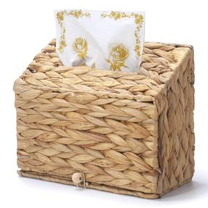 lot 25999 image: Hand Towel Box Cover Compatible with Kleenex Disposable Paper Hand Towels, Woven Wicker Hand Towel Holder for Bathroom Kitchen Living Room Countertop - Retail $20