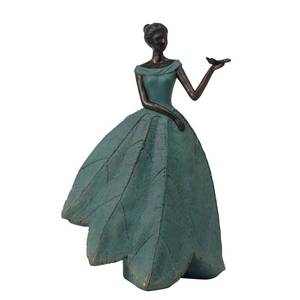 lot 26012 image: Fairy Statue Collection Home Decoration - Leaf Angel Girls with Dragonfly Resin Home Decor for Outside or Inside Rustic Garden Outdoor Yard Decorations Figurines Gift 7.4 x 5.25 x 12 Inch - Retail $35
