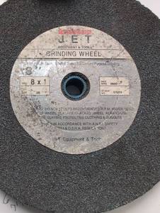 lot 804 image: JET 8x1 Aluminum Oxide Grinding Wheel
