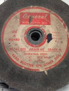 lot 812 image: 1930s General Milwaukee Grinding Wheel