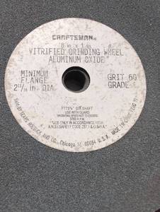 lot 818 image: Craftsman 8-inch Vitrified Grinding Wheel