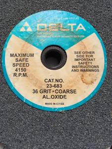 lot 821 image: Delta 36 Grit Grinding Wheel 23-683