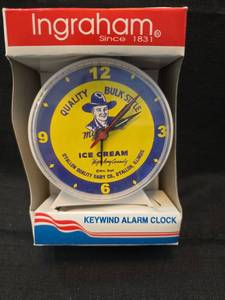 lot 1109 image: Quality Ice Cream Advertising Clock by Ingraham