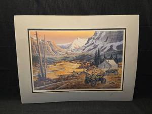 lot 1119 image: Back Country Camp Limited Edition Print by Terry Redlin