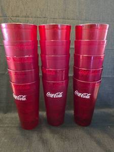 lot 2025 image: Coca-Cola Red Plastic Cup Set of 15