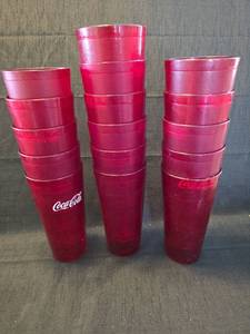 lot 2026 image: Coca-Cola Red Plastic Cup Set of 16
