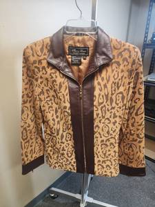 Terry Lewis Leopard Print Leather Jacket - Women's X-Small - Excellent Condition!!
