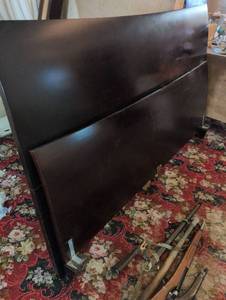 lot 1535 image: King Size Wooden Bed Frame with Rails