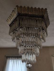 lot 1550 image: Crystal Prism Waterfall Chandelier