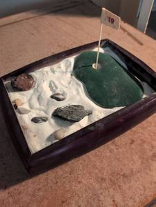 lot 1551 image: Miniature Desktop Zen Golf Garden