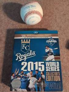 lot 1554 image: 2015 Kansas City Royals World Series DVD and Baseball Set