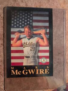 lot 1591 image: Mark McGwire Oakland Athletics American Flag Baseball Card