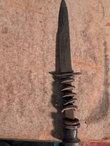 lot 1593 image: WWII M3 Fighting Knife Trench Art