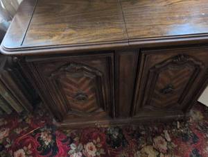 lot 1635 image: Ornate Wood Dining Room Sideboard