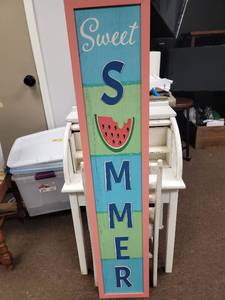 lot 2563 image: Sweet Summer Watermelon Welcome Sign