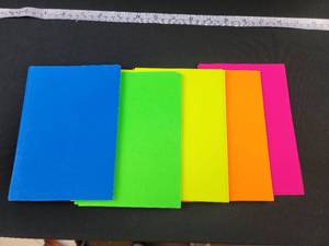 lot 2581 image: Neon Fluorescent Paper Set 5x7 (post card size)