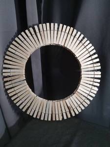 lot 2820 image: Decorative Clothespin Sunburst Wreath