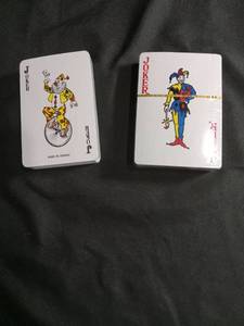 lot 2823 image: Taiwan Made Playing Cards with Unicycle Joker