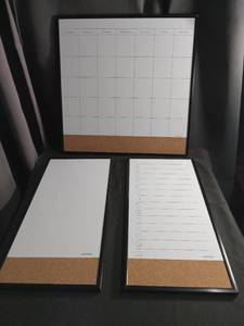 lot 2834 image: U Brands Modern Wall Calendar & Task Board Set