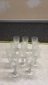 Glass Wine Goblets - Set of 11(Manganese Glow)