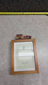 lot 1062 image: Kids Loft Wooden Picture Frame with Fire Truck Topper