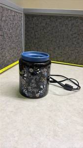 lot 1066 image: Decorative Electric Wax Warmer - Enjoy the Little Things. (Working)