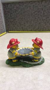 lot 1067 image: Hamilton Collection Spring Into Action Teddy Bear Firefighter Figurine