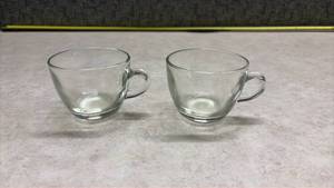 lot 1095 image: Clear Glass Punch Cups Set of 2. (SS)
