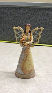 lot 1100 image: Thanksgiving Angel Figurine with Scripture. (SSGrandma)