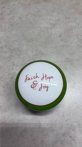 lot 1103 image: Holiday Lane Faith Hope & Joy Decorative Box. (SSGrandma)