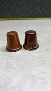 lot 1137 image: Wooden Salt and Pepper Shakers Set - from Fort Davis Texas. (SS)