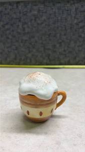 lot 1147 image: Coffee Cup with Whipped Cream Salt and Pepper Shakers - Glued. (SS)