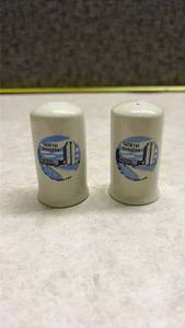 lot 1160 image: North Dakota State Capitol Salt and Pepper Shakers. (SS)