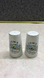 lot 1163 image: Iowa State Goldfinch Salt and Pepper Shakers. (SS)