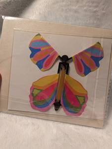 lot 2103 image: Birthday Greeting Card with Butterfly (flies out of the card when twisted)