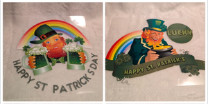 lot 2105 image: St. Patricks Day Lucky Leprechaun Heat Transfers - 2 ct