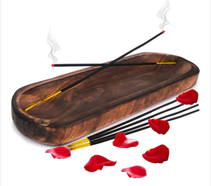 lot 2115 image: Hand-Carved Wooden Incense Holder