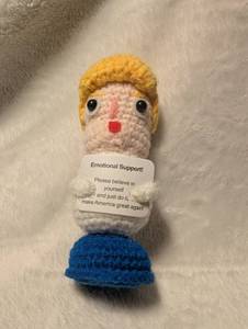 lot 2142 image: Gift or Prank Trump Crochet Puppet&nbsp