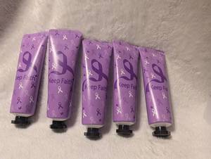 lot 2152 image: Purple Awareness Ribbon Lotion Set - 5 ct