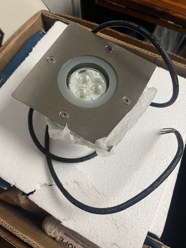 lot 156 image: Stainless Steel Floor Light Modern Sleek Design - Professional Quality - Comes as pictures 5 x 5