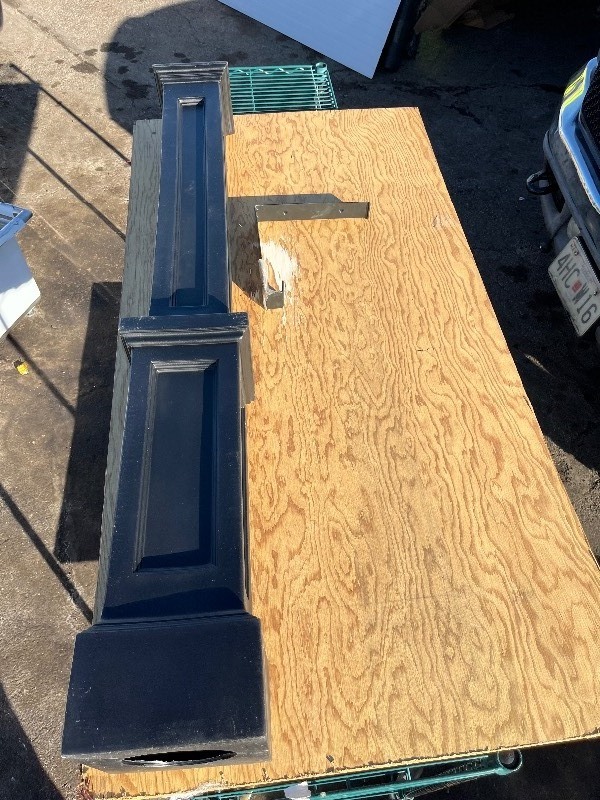 lot 130 image: 5 PVC Weather-Proof Beautiful Black Mail Box Post Cover - Comes with Bracket for Mounting any Box