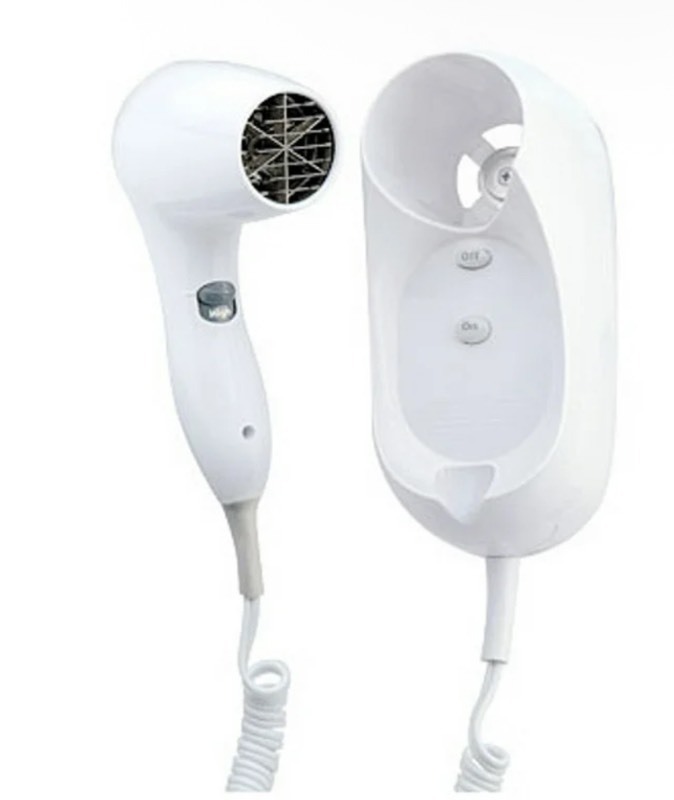 lot 148 image: Sunbeam 11493 Tourmaline 1500 Watt Wall Mount Hair Dryer - Great for putting in Guestrooms or Airb&b Etc