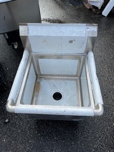 lot 11 image: John Boos E1S8-18-12 23 1 Compartment Sink w 18L x 18W Bowl, 12 Deep - Legs Included - Retails $680