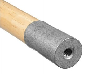 lot 177 image: 3 Genuine Joe Screw Mop Replacement Handles - 60 Length - 0.94 Diameter - Natural - Hardwood, Metal